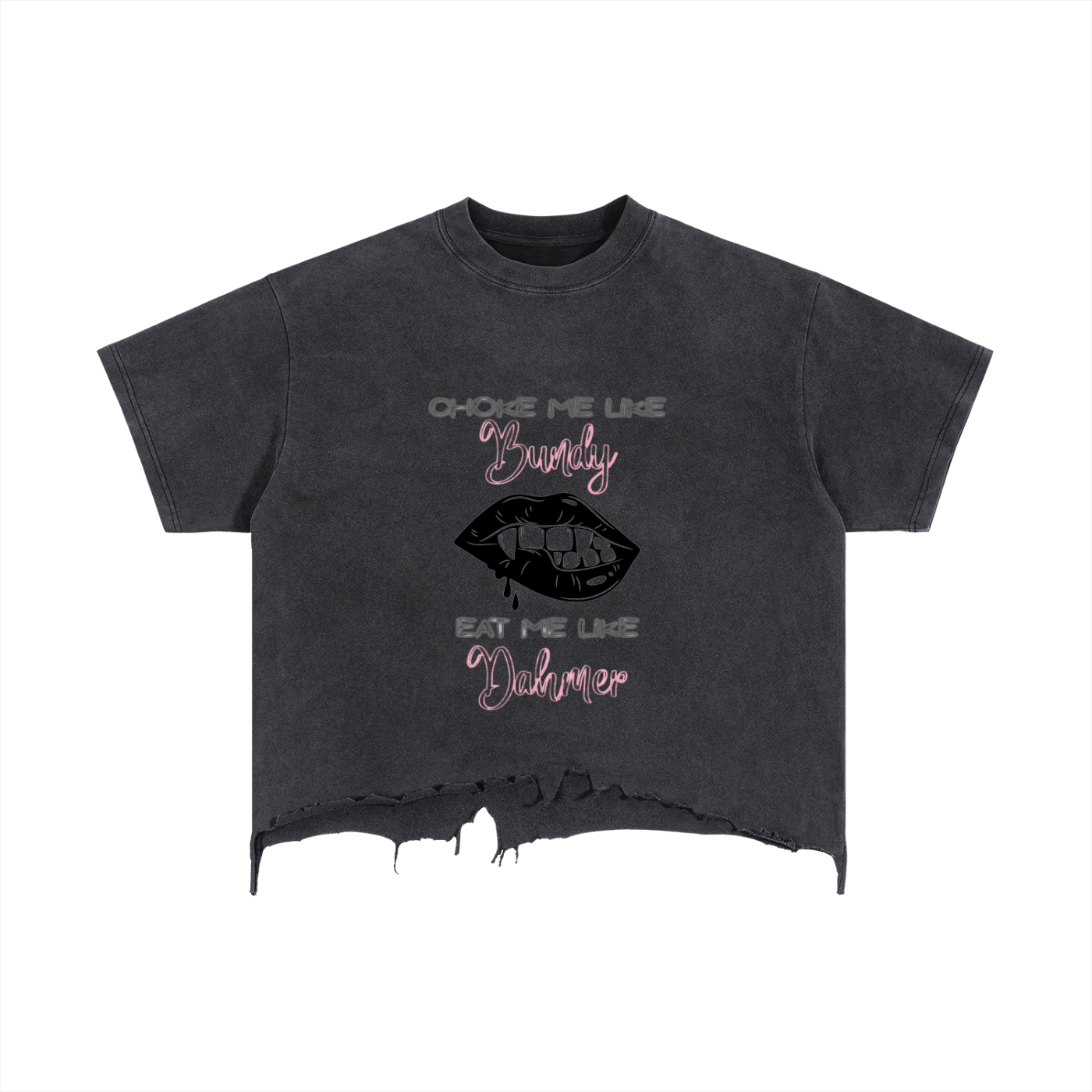 Vintage Wash Boxy Distressed Hem T-Shirt