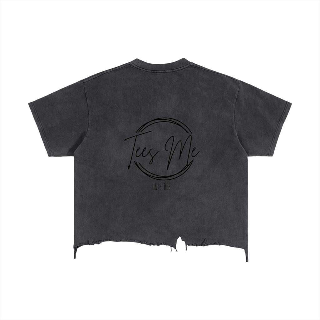 Vintage Wash Boxy Distressed Hem T-Shirt