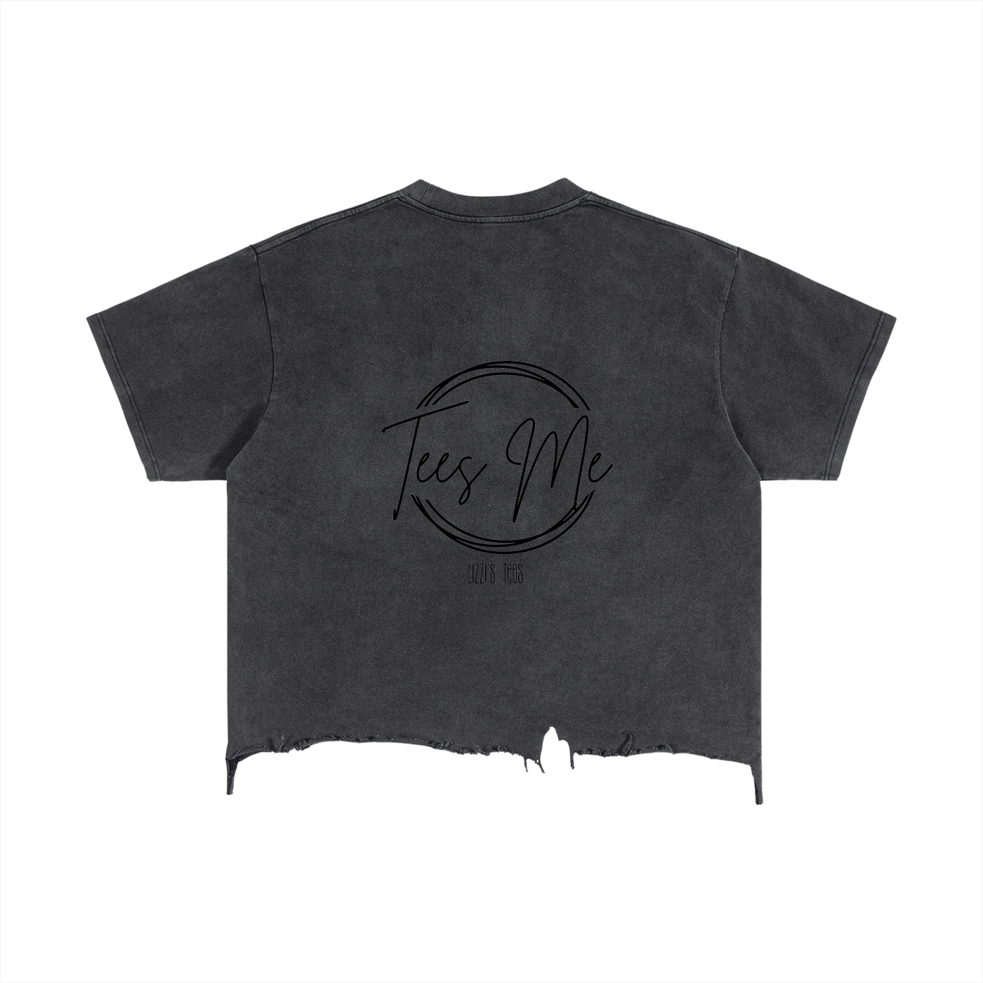 Vintage Wash Boxy Distressed Hem T-Shirt
