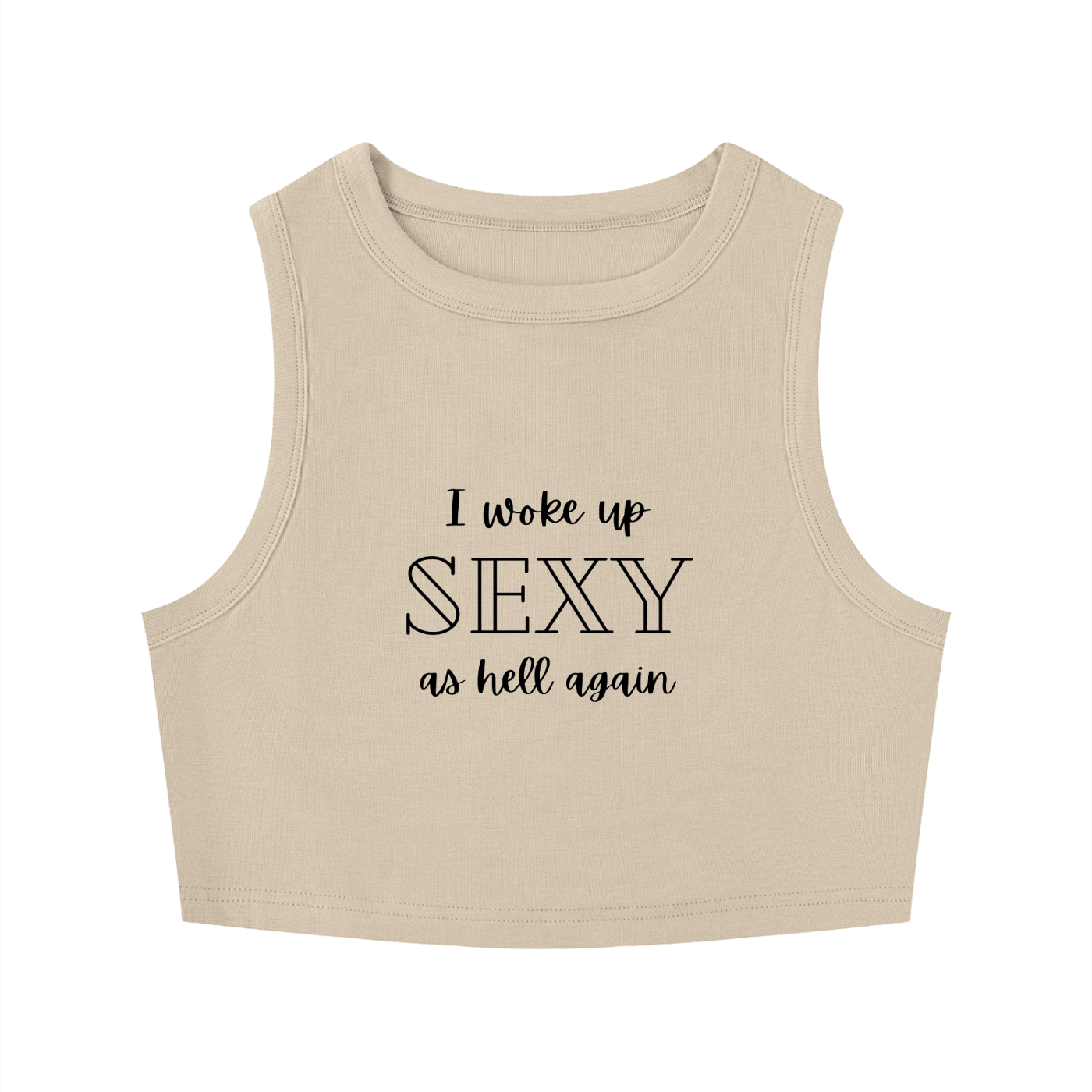 Women's Tight Crewneck Crop Tank Top