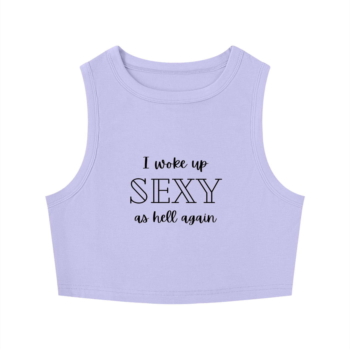 Women's Tight Crewneck Crop Tank Top