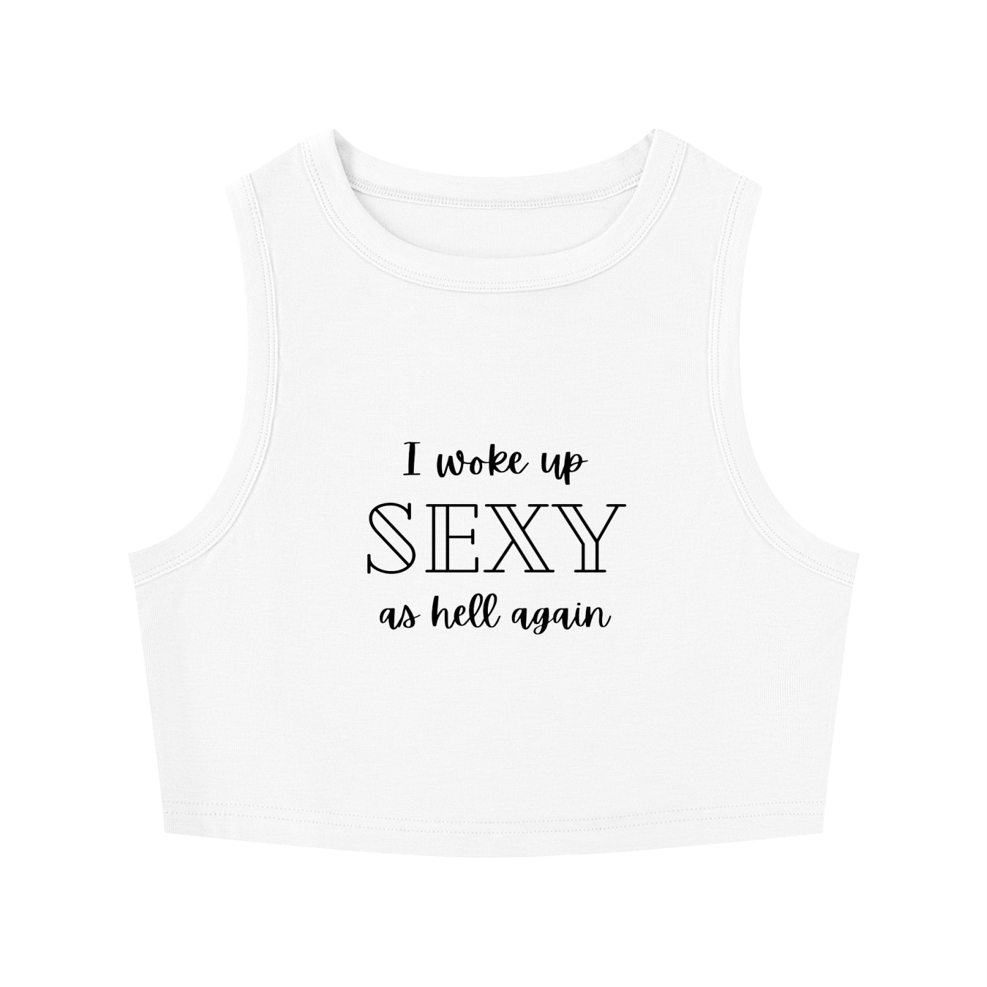 Women's Tight Crewneck Crop Tank Top