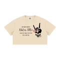 Women's Mineral Wash Cotton Crop T-Shirt